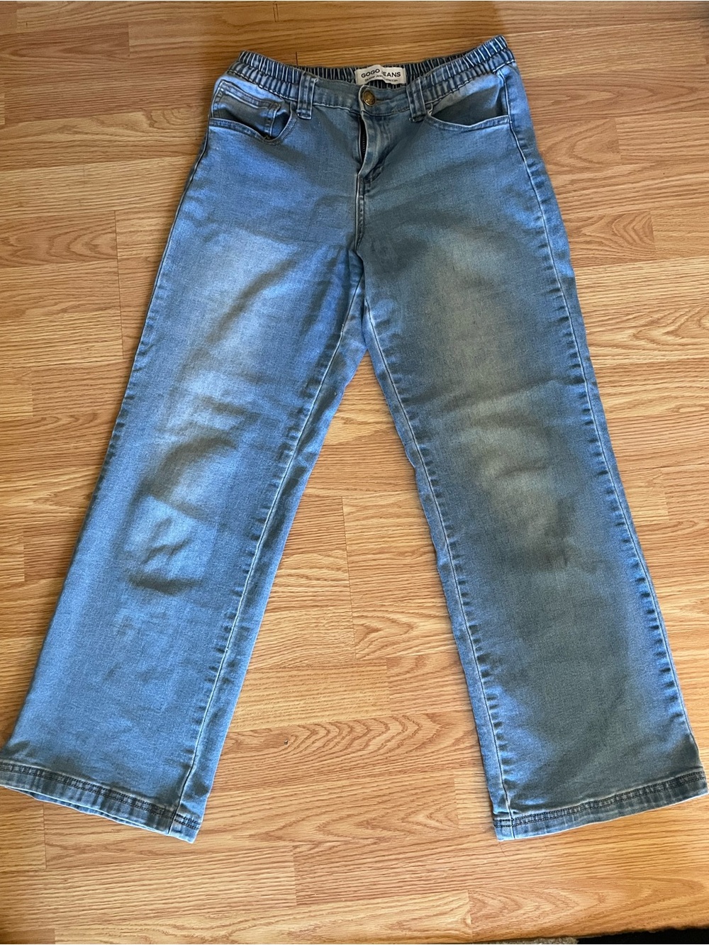 GOGO Light Blue Flare Wide-Leg Jeans